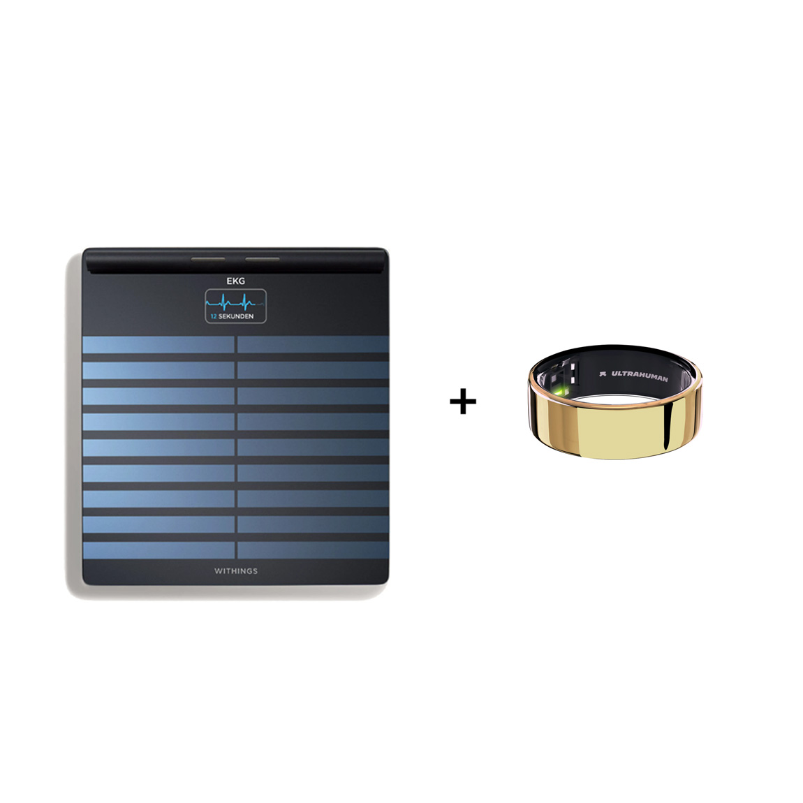 Withings Body Scan - WLAN-Personenwaage + Ultrahuman Ring AIR - Bionic Gold