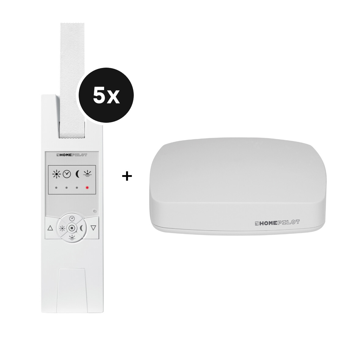HOMEPILOT Starter Set - mit Gateway premium + 5 Gurtwickler RolloTron classic smart