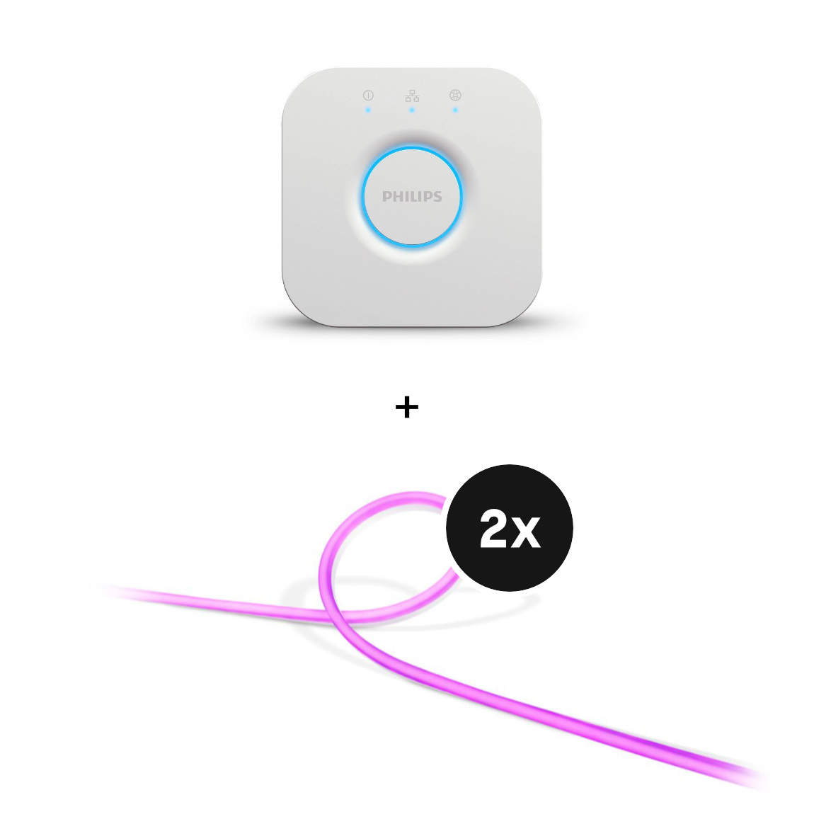 Philips Hue White and Color ambiance Lightstrip Outdoor 2 Meter, Intelligenter Leuchtstreifen, Bluetooth/Zigbee, Weiß, LED, Silikon, Nicht austauschbare(s) Leuchtmittel - Bild 9