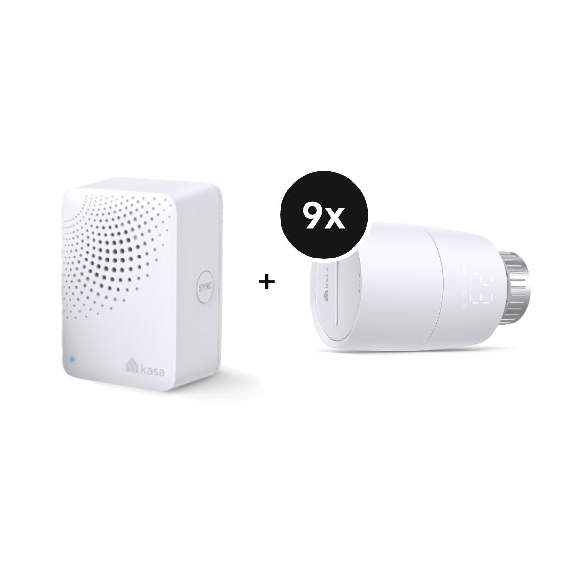 TP-Link Kasa KE100 KIT - Starter-Set mit 9 Heizk&ouml;rperthermostaten (V1.2) & Bridge