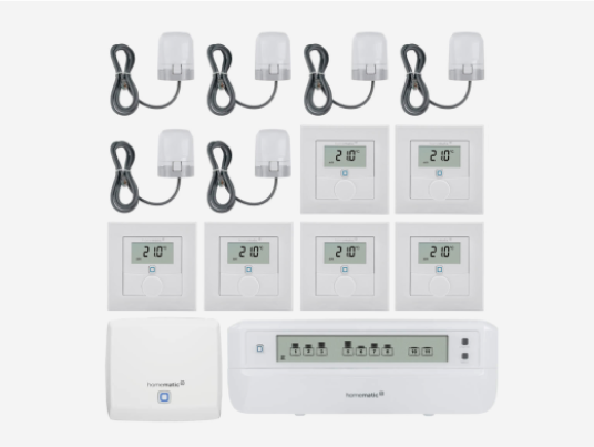 Homematic IP Fußbodenheizungs-Set Basic motorisch für 6 Räume