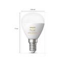 Philips Hue White Ambiance Luster LED Lampe E14 - Weiß_Maße