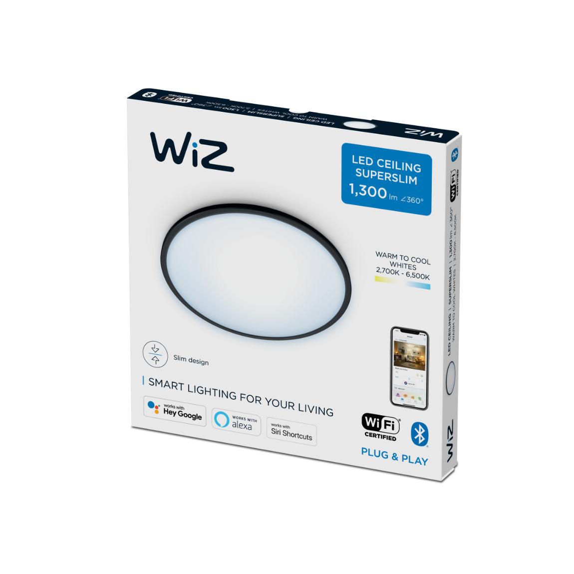WiZ Super Slim Deckenleuchte Tunable 16W Weiß - schwarz_Verpackung